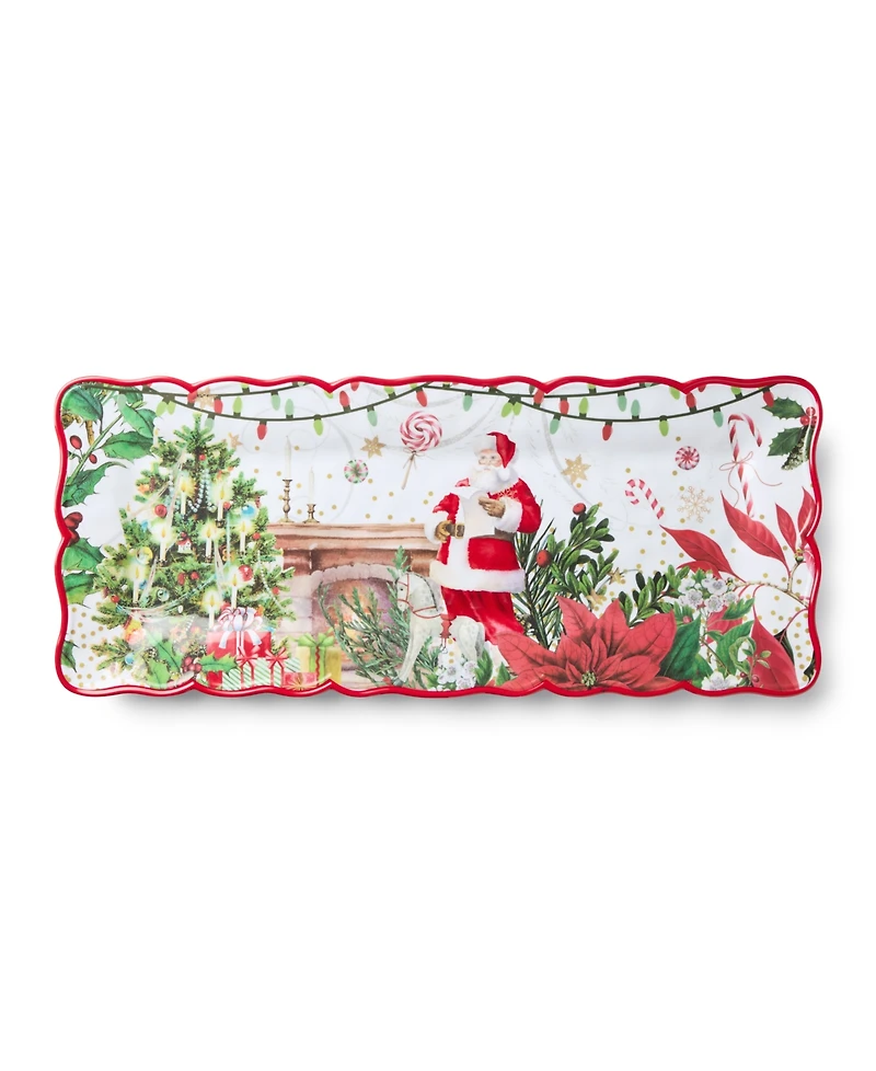Certified International Santa's Delivery Melamine 2-Piece Appetizer Set