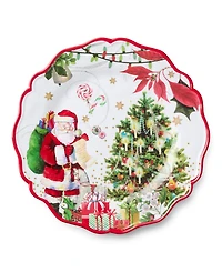 Certified International Santa's Delivery Melamine Dinner Plates, Set of 4