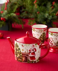 Certified International Santa's Delivery Ceramic 9" Teapot