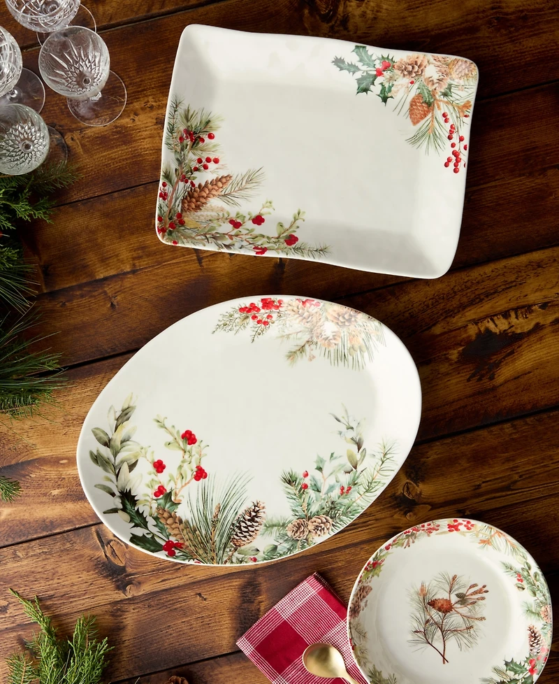 Certified International Woodland 12" Oval Platter