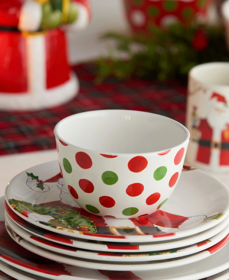 Certified International Santa Delight Dinner Plates, Set of 4