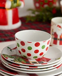 Certified International Santa Delight Dinner Plates, Set of 4