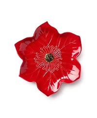 Certified International Festive Blooms Poinsettia Dessert Plates, Set of 4