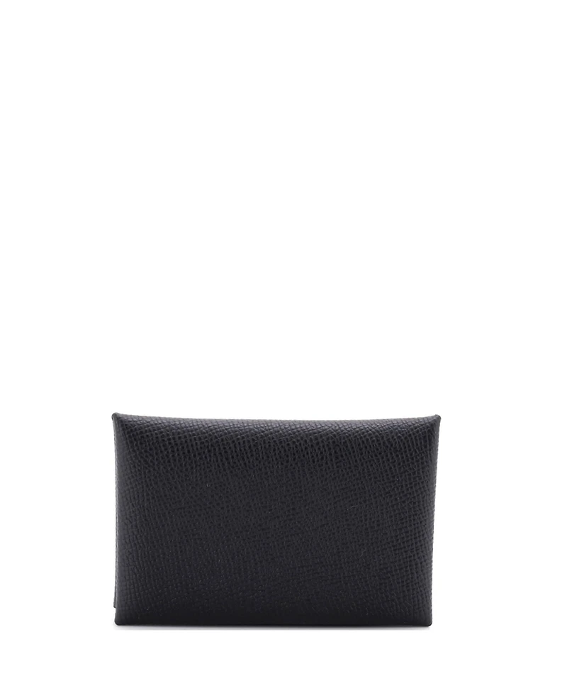 Pre-Owned HERMES Calvi Duo Card Holder Epsom
