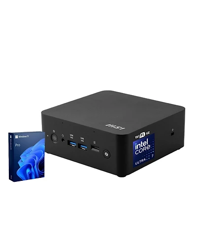 Msi Cubi Nuc Ai+ 2MG Business Mini Desktop, Intel Core Ultra 7 258V, Intel Arc 140V, 32GB Ram, 2TB Ssd, Wi-Fi 6, Win11 Pro, Black