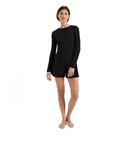Pact Women's Organic Cotton Pointelle Long Sleeve Tee