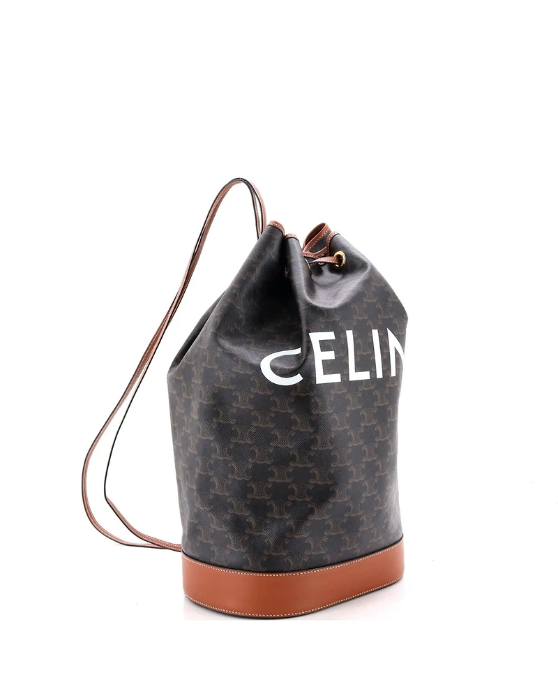 Pre-Owned Celine Medium Sailor Bag Triomphe Coated Canvas
