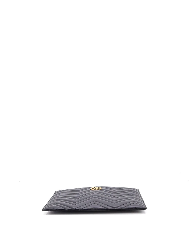 Pre-Owned Gucci Gg Marmont Pouch Matelasse Leather