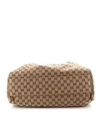 Pre-Owned Gucci Large Sukey Tote Gg Canvas with Leather