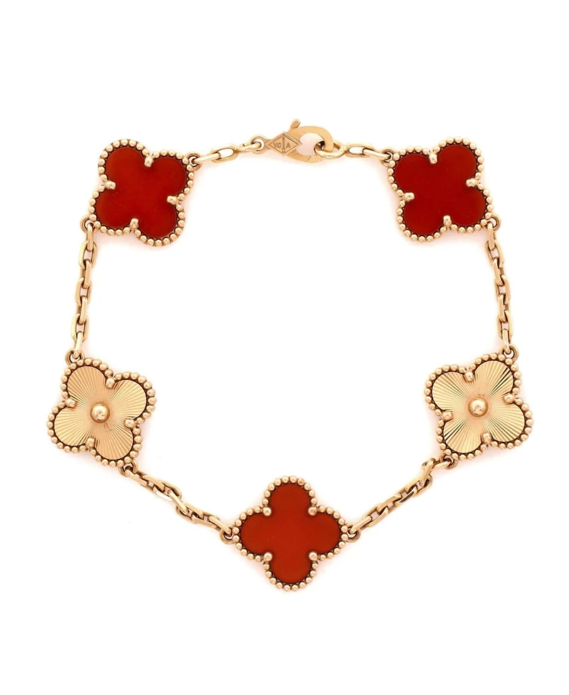 Pre-Owned Van Cleef and Arpels Vintage Alhambra 5 Motifs Bracelet