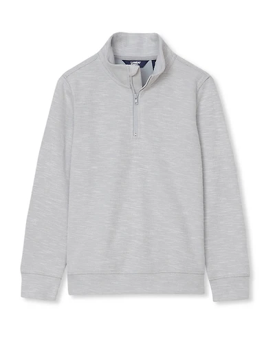 Lands' End Boys Quarter Zip Slub Sweater