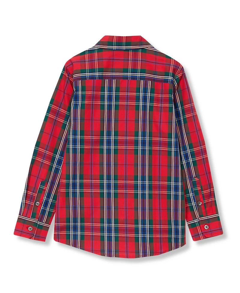 Lands' End Boys Holiday Long Sleeve Poplin