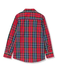 Lands' End Boys Holiday Long Sleeve Poplin