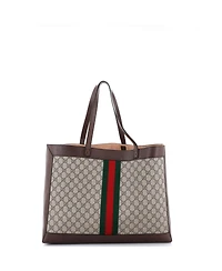 Pre-Owned Gucci East West Ophidia Soft Open Tote Gg Coated Canvas