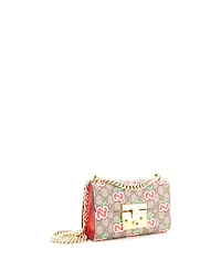 Pre-Owned Gucci Small Padlock Shoulder Bag Printed Gg Coated Canvas