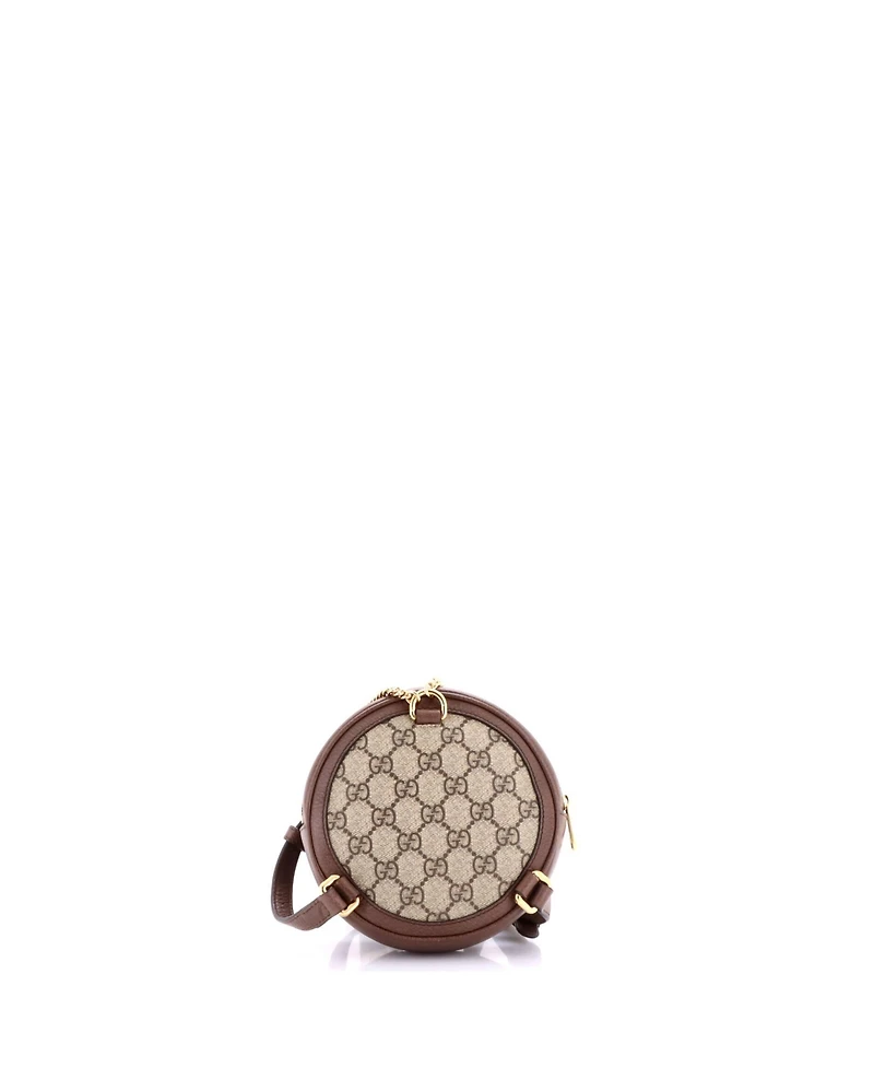 Pre-Owned Gucci Mini Ophidia Round Backpack Gg Coated Canvas