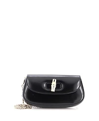 Pre-Owned Gucci Small Bamboo Night Chain Clutch Leather