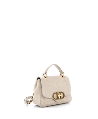 Pre-Owned Salvatore Ferragamo Medium Gancini Turnlock Top Handle Bag Gancini Quilted Leather