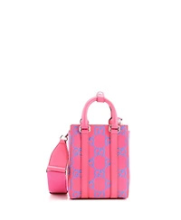 Pre-Owned Gucci Mini Convertible Open Tote Gg Embossed Perforated Leather