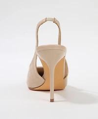 Berness Carmine Croco-Embossed Slingback Stiletto Pumps