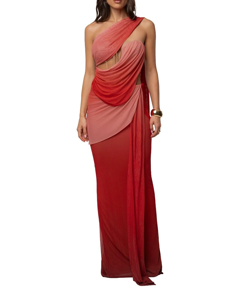 Jluxlabel Women's Empress of Hearts High-Neck Corset Mesh Gown