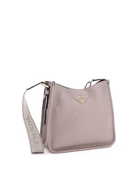 Pre-Owned Prada Medium Logo Strap Hobo Leather
