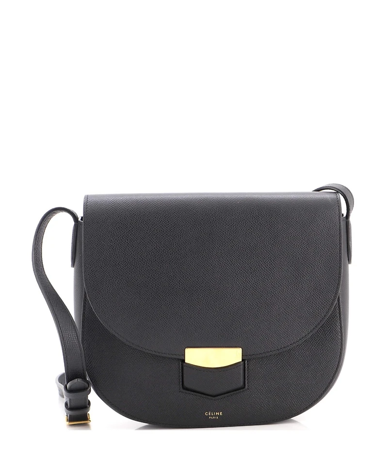 Pre-Owned Celine Medium Trotteur Crossbody Bag Grainy Leather