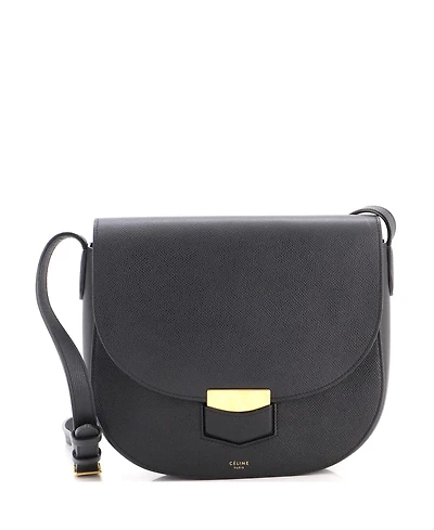Pre-Owned Celine Medium Trotteur Crossbody Bag Grainy Leather