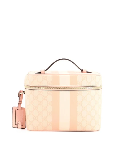 Pre-Owned Gucci Medium Savoy Beauty Case Gg Coated Canvas with Leather