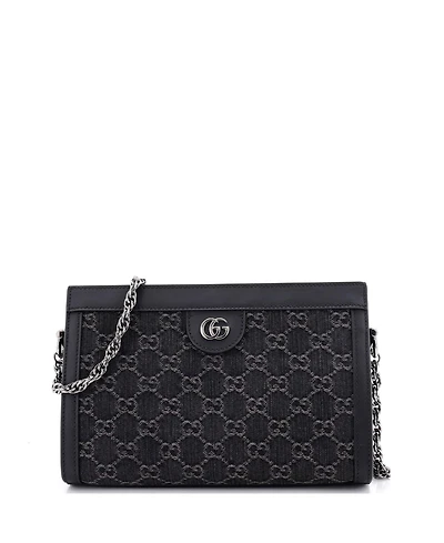 Pre-Owned Gucci Small Ophidia Chain Shoulder Bag Gg Denim