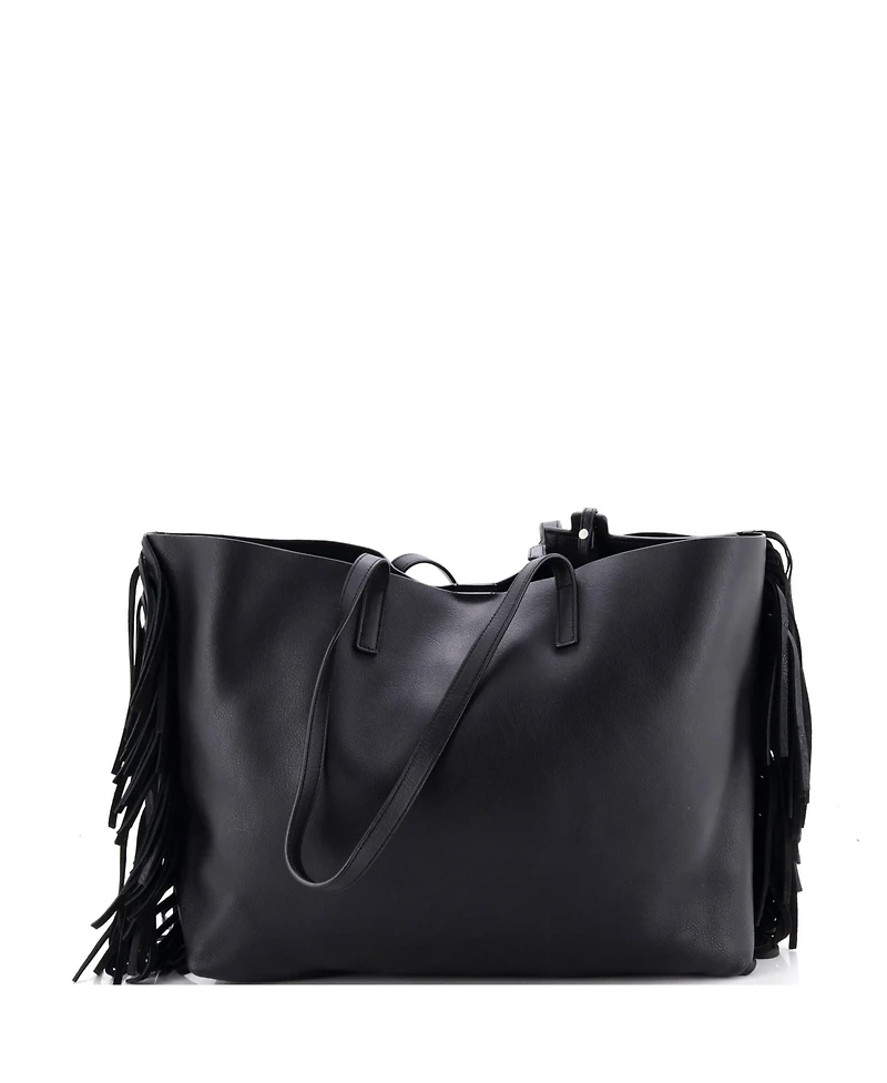 Pre-Owned Saint Laurent Large Fringe Shopper Tote Leather