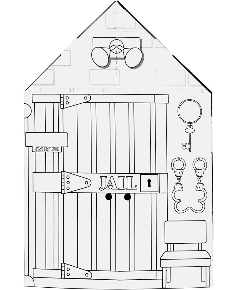 Easy Playhouse Police and Fire Station Color-Your-Own 1-Piece Playhouse, Ages 3+