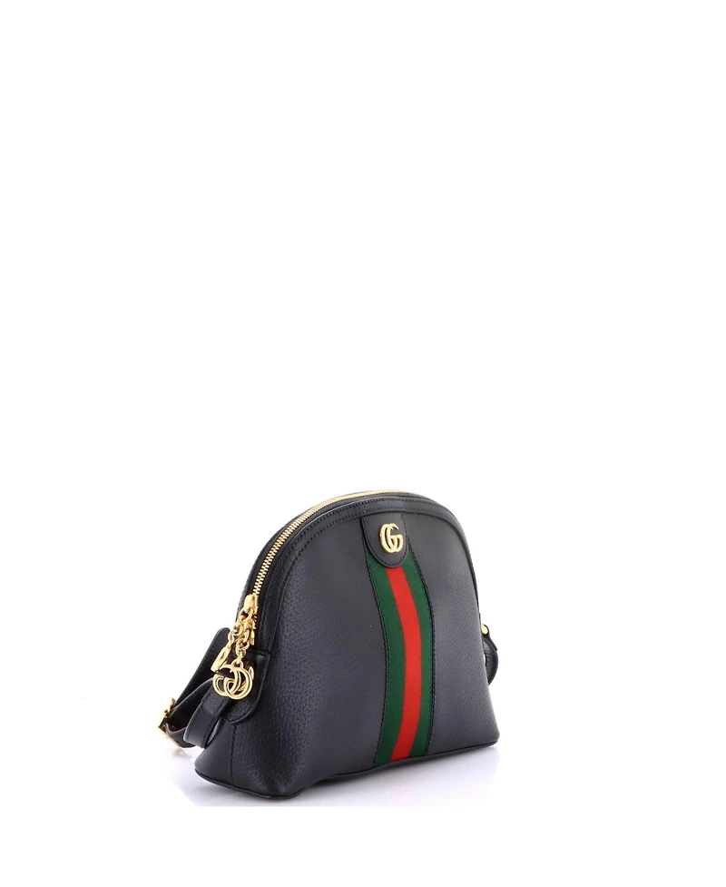 Pre-Owned Gucci Small Ophidia Dome Shoulder Bag Leather