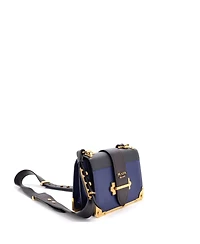 Pre-Owned Prada Small Cahier Crossbody Bag Leather and Saffiano Leather