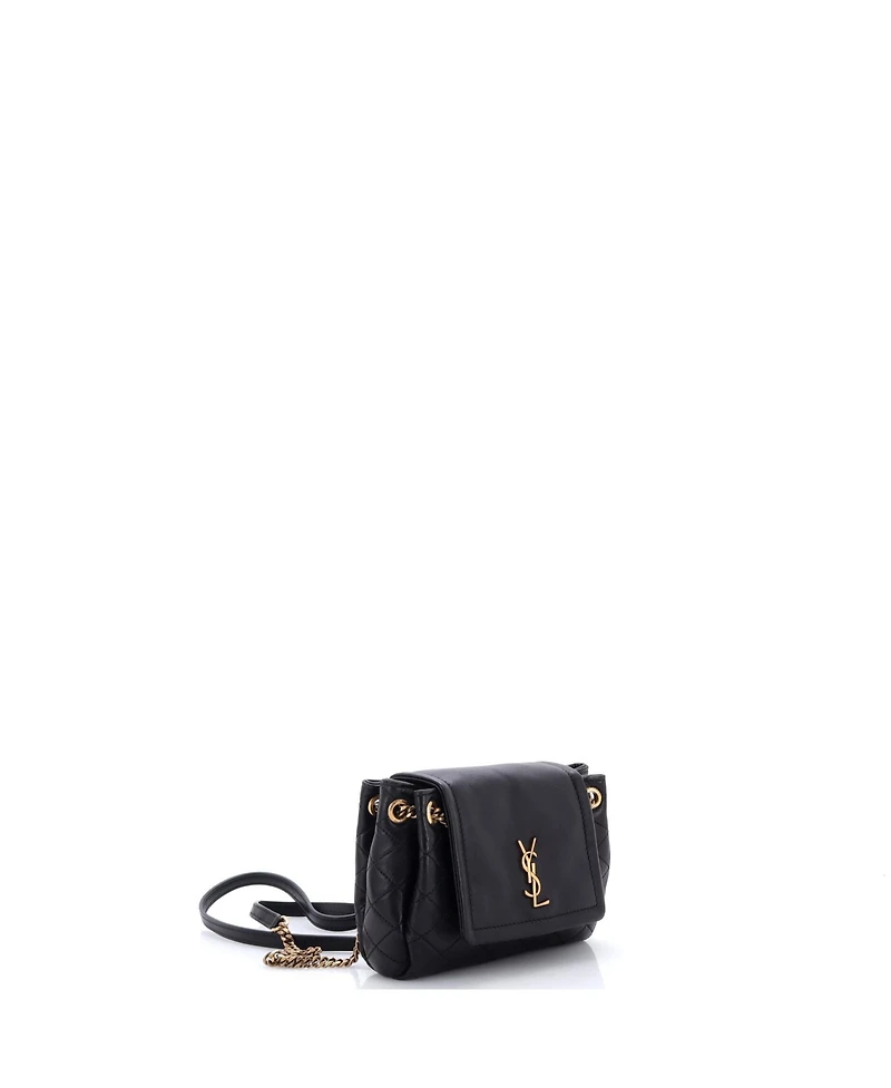 Pre-Owned Saint Laurent Mini Nolita Satchel Quilted Leather
