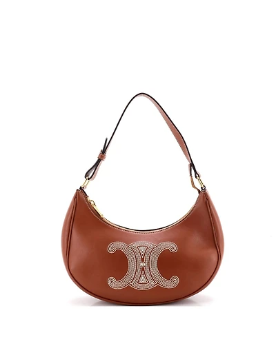 Pre-Owned Celine Ava Bag Triomphe Embroidery Leather