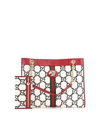 Pre-Owned Gucci Large Rajah Chain Tote Gg Tweed