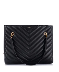 Pre-Owned Saint Laurent Medium Tribeca Shopping Tote Matelasse Chevron Leather