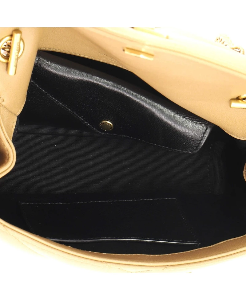 Pre-Owned Saint Laurent Mini Loulou Nm Shoulder Bag Matelasse Chevron Leather