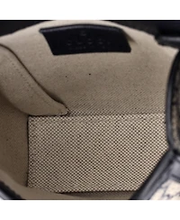 Pre-Owned Gucci Mini Horsebit 1955 Crossbody Bag Gg Coated Canvas with Leather