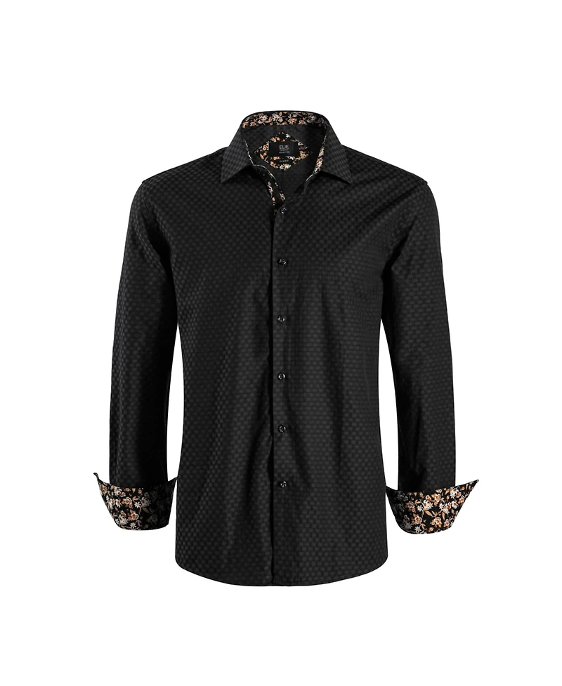 Elie Balleh Big Boys Slim Fit Jacquard Shirt