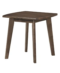 Sugift Solid Rubber Wood Square End Table with Thickened Curved Edge Tabletop