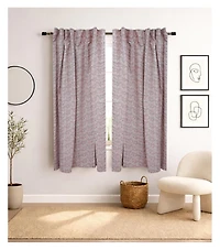 Fabdivine Haridwar Floral Block Print Viscose Linen Curtain