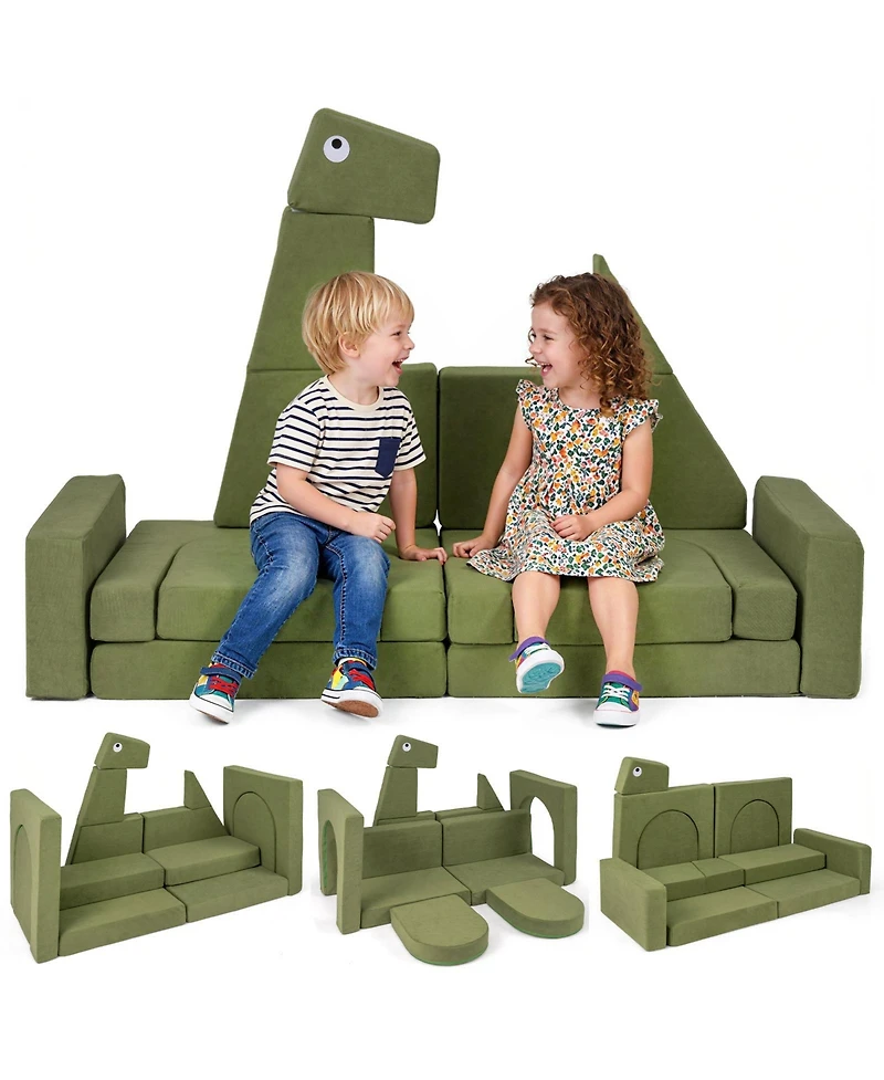 Slickblue -Piece Modular Kids Play Sofa for Creative Building and Indoor Play