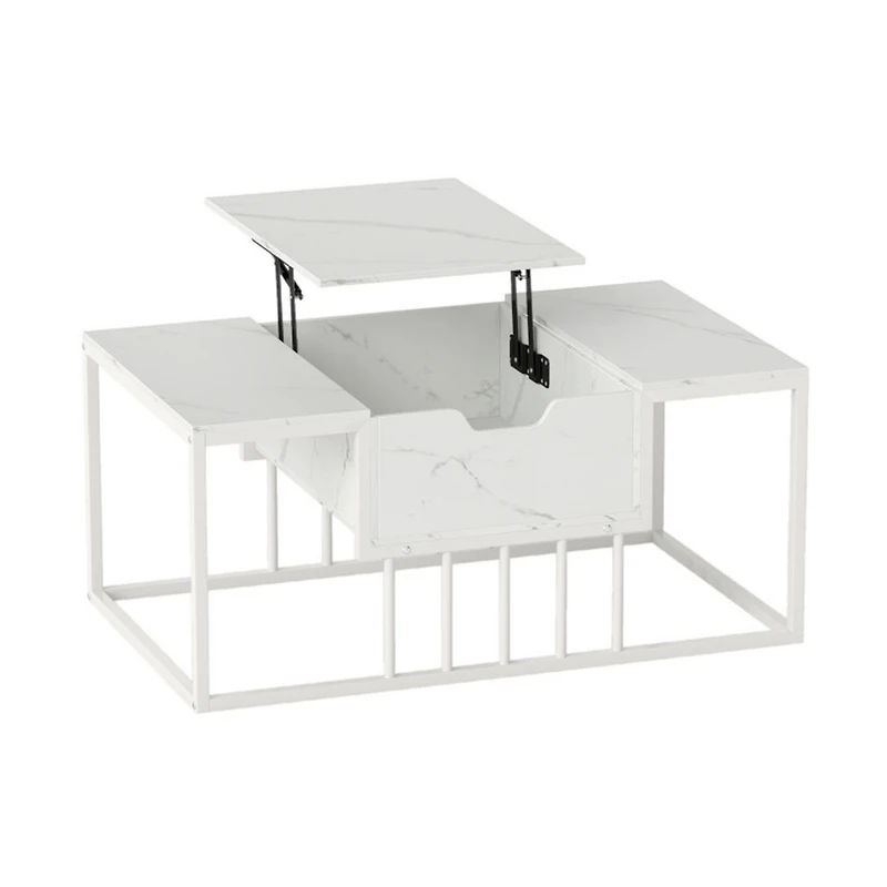 Sugift Lift Top Coffee Table with Hidden Storage Compartment and Gas Strut Raised Tabletop
