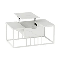 Sugift Lift Top Coffee Table with Hidden Storage Compartment and Gas Strut Raised Tabletop