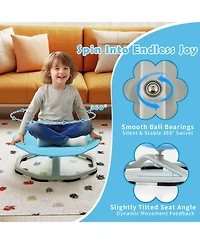 Sugift Kids Sensory Swivel Chair with 360 Degree Spin and Non-Slip Metal Base
