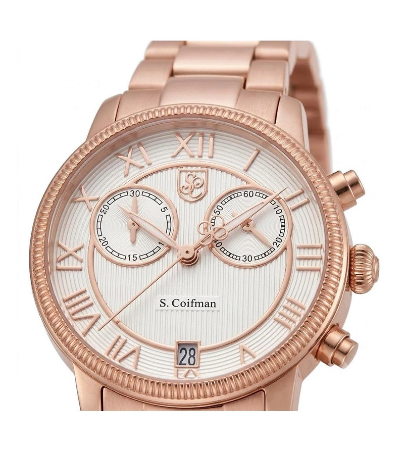 Invicta S.Coifman SC0333 Women's Heritage Chronograph Dial Stainless Steel Bracelet Watch