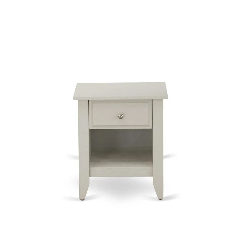 East West Furniture FN11F-1GA0C 2-Piece Platform Full Bedroom Set with 1 Full Bed Frame and a Wooden Night Stand