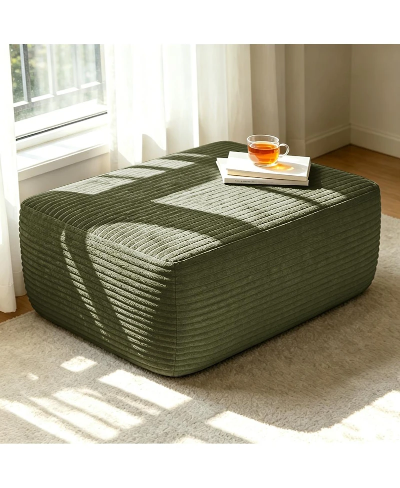 Streamdale Furniture No-Assembly Modular Corduroy Sectional Sofa with Chaise Lounge